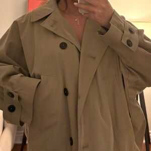 Zara Tan Outerwear with detachable hood
